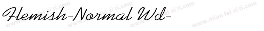 Flemish-Normal Wd字体转换